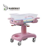 Medical Furniture Mobile Infant Abs Plastic Children Bassinet Baby Cot Hospital Baby Cart Adjustable New Born Baby Cart