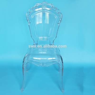 PC polycarbonate Belle epoque chair, Clear resin princess chair