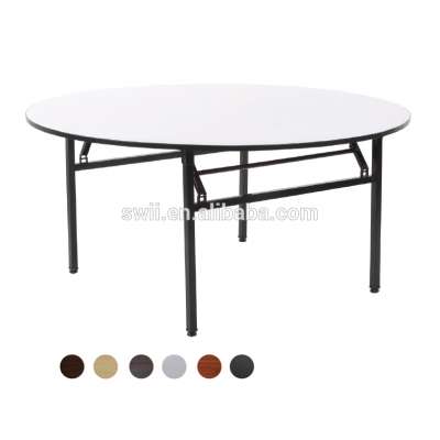 Modern 72" Round padded top folding banquet table for restaurant