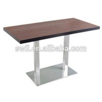 Restaurant dinning PVC wood round table