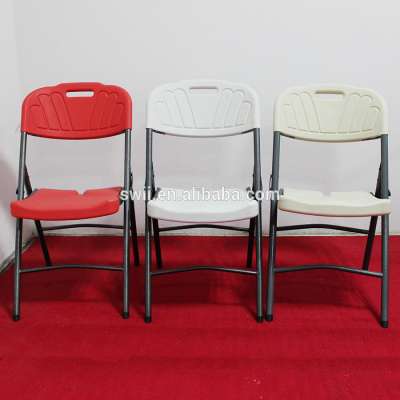 wholesale price HDPE blow mould plastic folding chair for indoor and outdoor