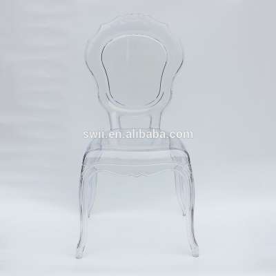 Elegant Modern Acrylic Wedding Chair in Crystal Clear, Princess Chair for Wedding