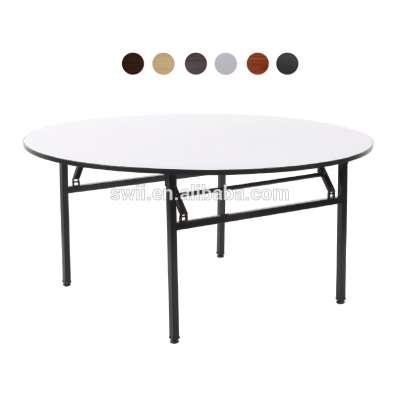 Modern 72" round banquet tables wooden folding banquet tables for sale