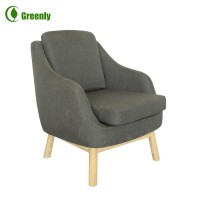 Modern wooden frame fabric single seat sofa leisure chair for restaurant