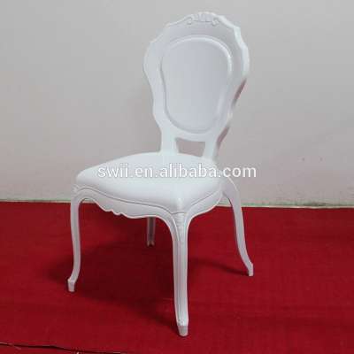 Luxury Fancy White Wedding Plastic Belle Epoque Chair, Resin Princess Chair Manufacturer