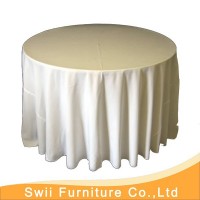 hotel plain round hotel table cloth polyester silicone table cover