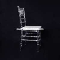 China plastic clear crystal resin white wedding sillas chiavari tiffany chair