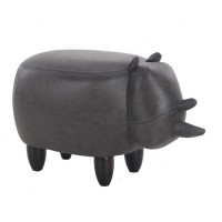 hot selling modern rhinoceros shaped animal storage ottoman for kids