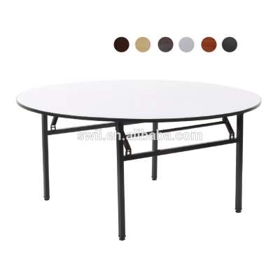 Best Quality 10 seaters PVC banquet folding round table for wedding events