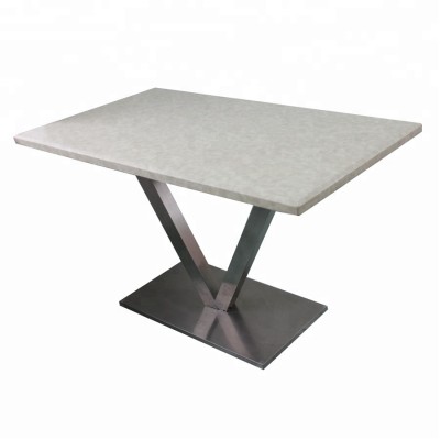 New classic luxury marble top and stainless base dinning table