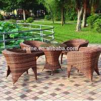 new promotional model patio PE rattan wicker dining set