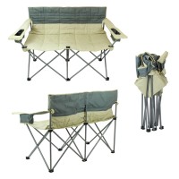 2020 new high quality padded metal folding chairs foldable camping chair double